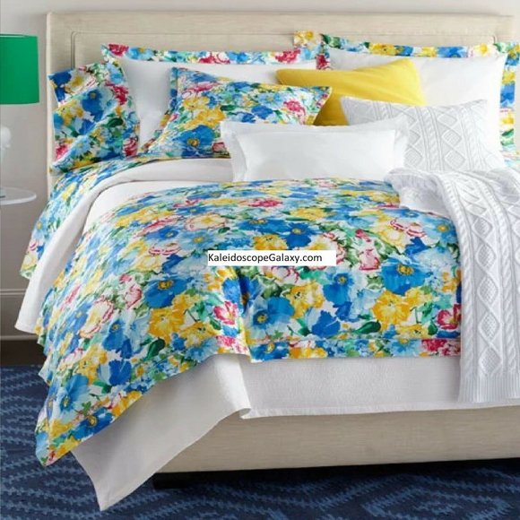 Ralph Lauren Ashlyn King Comforter 5pc Floral NEW  Pink Yellow Blue - Picture 1 of 3